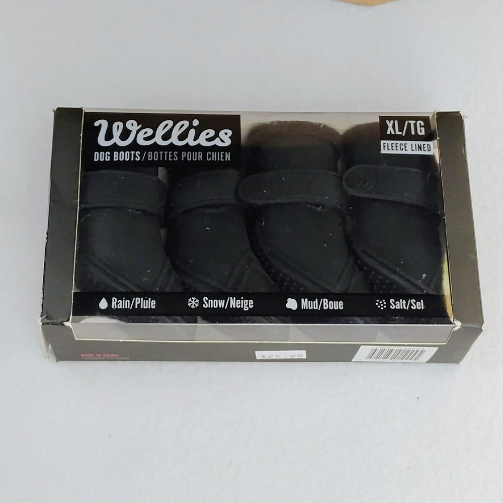 Wellies Fleece Lined Dog Boots Waterproof/Snowproof/Mudproof - size XL